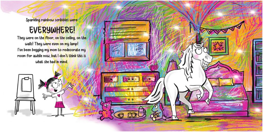 Never Let a Unicorn Scribble by Diane Alber inner page